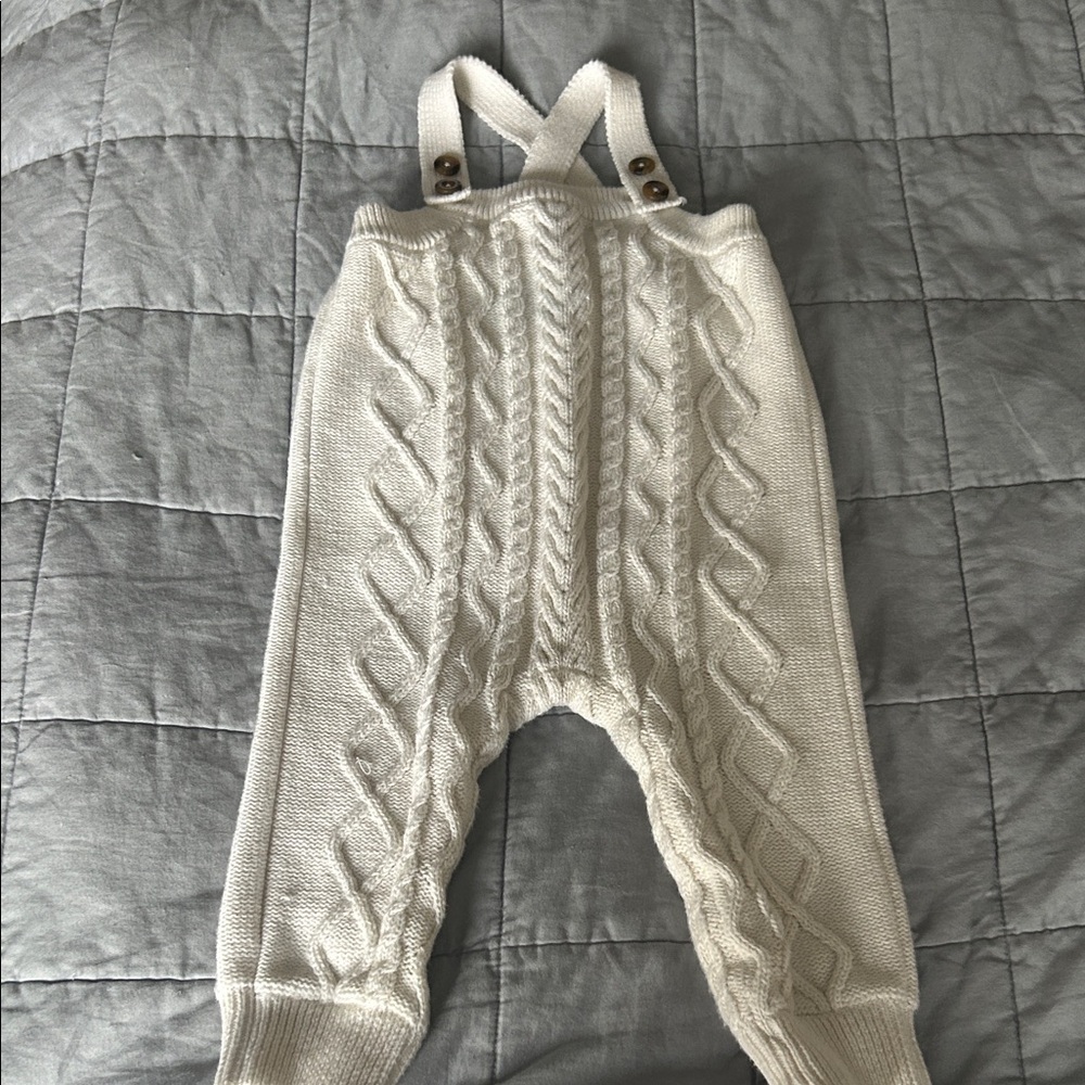 Hanna Andersson Cream Cable Knit Bodysuit